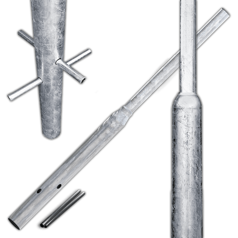 Flespaal staal - 3,6 meter (2800mm boven de grond)