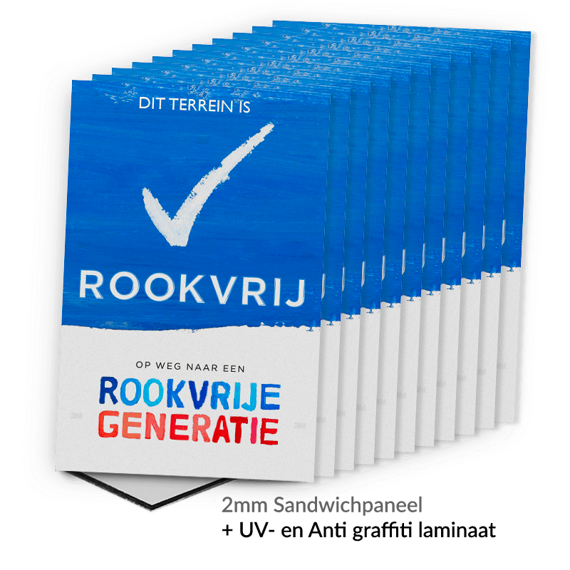 Bord Rookvrije Generatie - vlak reflecterend