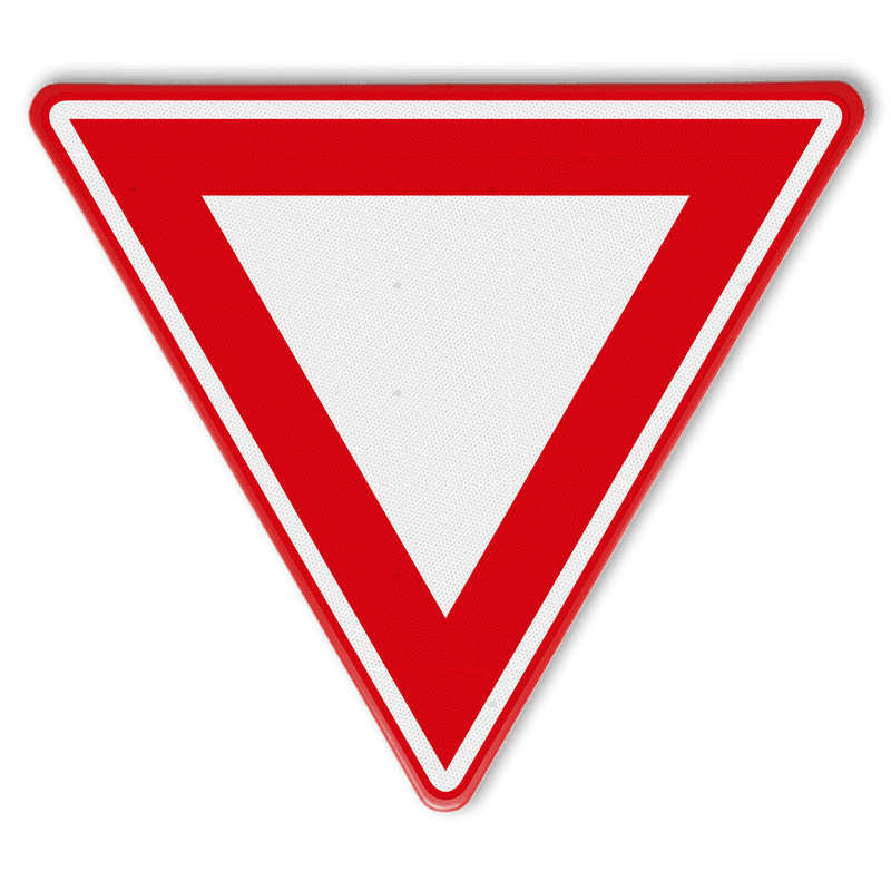 Verkeersbord RVV B06 - Voorrangskruising, verleen voorrang