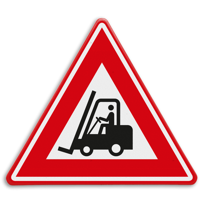 Verkeersbord - waarschuwing heftruck