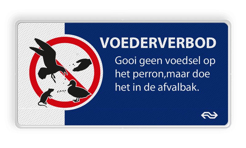 Verbodsbord Voederverbod - NS