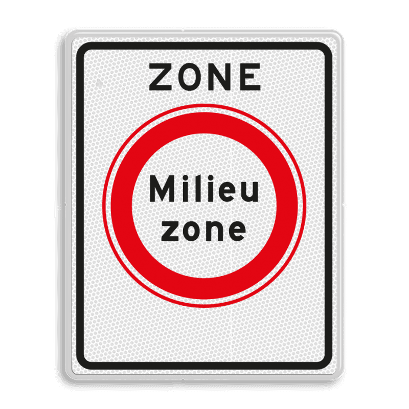 Verkeersbord RVV C22azb - zone - Gesloten voor vervuilende vrachtauto's