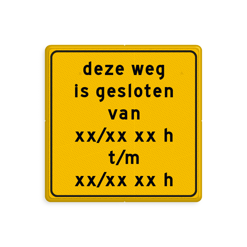 Omleidingsbord - met eigen tekst