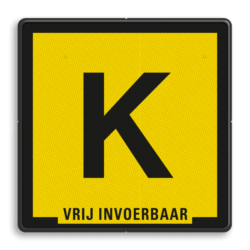 Kabelbord DOR geel/zwart + tekst - reflecterend