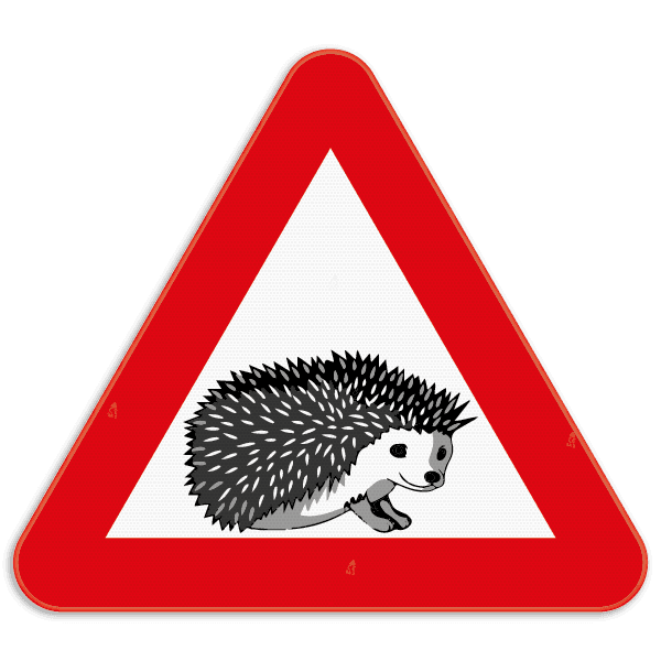 Panneau de signalisation - Attention hérissons
