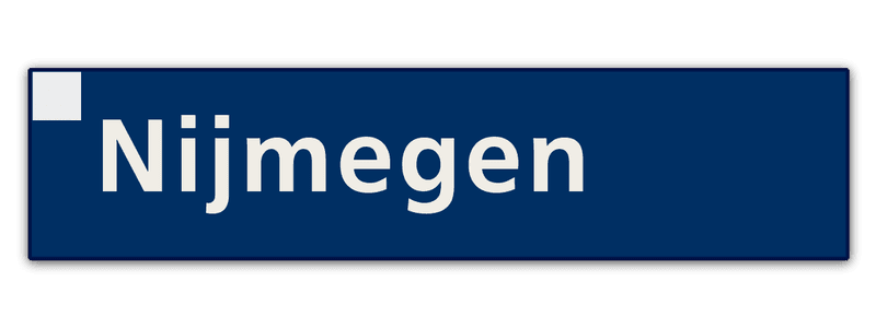 Stationsnaambord 1 regelig kort - Reflecterend