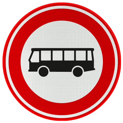 Verkeersbord RVV C07a - Gesloten voor bussen