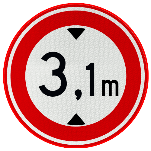 Verkeersteken RVV C19 - met vrij invoerbare opdruk