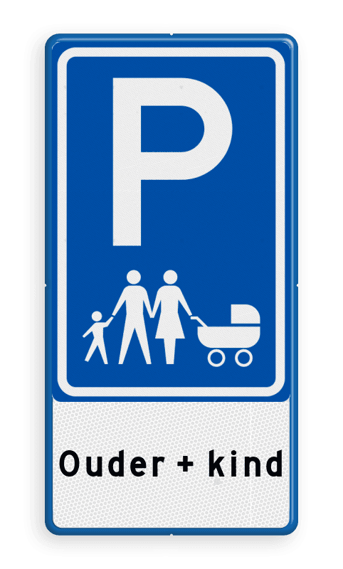 Verkeersbord E08r parkeerplaats voor gezinnen