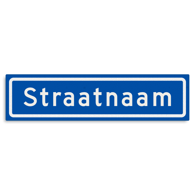 Straatnaambord KOKER 600x150mm - max. 10 karakters - NEN1772