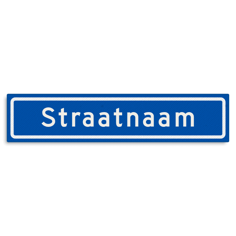 Straatnaambord KOKER 700x150mm - max. 12 karakters - NEN1772