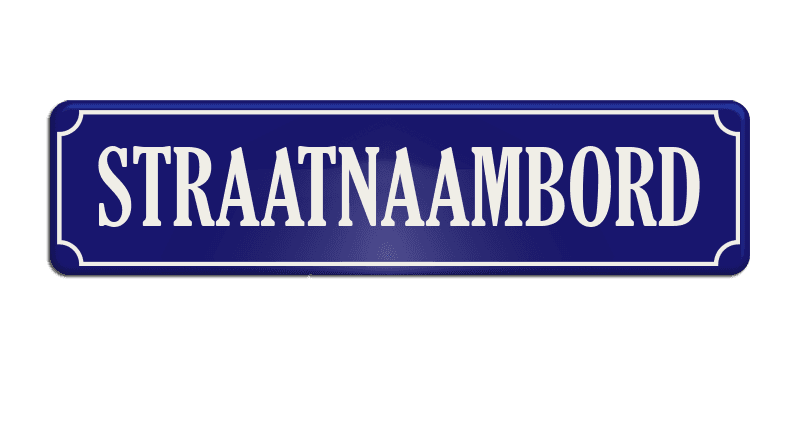 Straatnaambord aluminium DOR 800x200mm - type Binnenstad