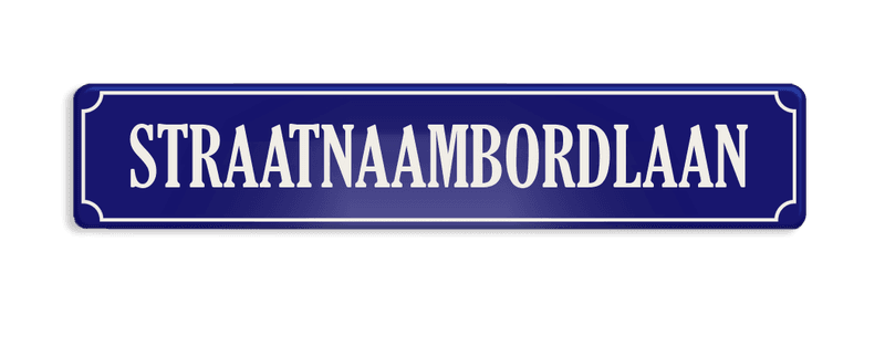 Straatnaambord aluminium DOR 1000x200mm - type Binnenstad