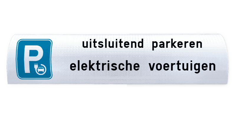 Parkeerbord voor biggenrug / betonrand 600x300mm