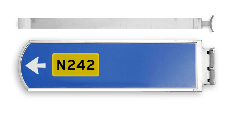 LED Lichtwegwijzer LWW2c met RVS behuizing 1875x120x580mm