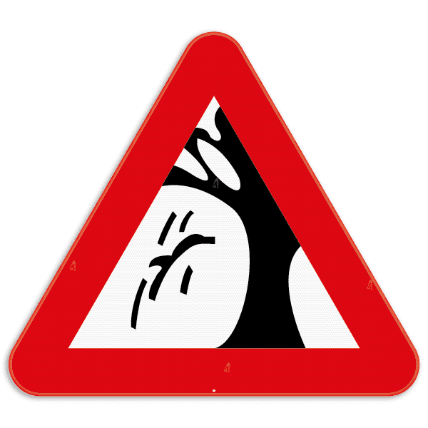 Panneau de signalisation - Chute de branches