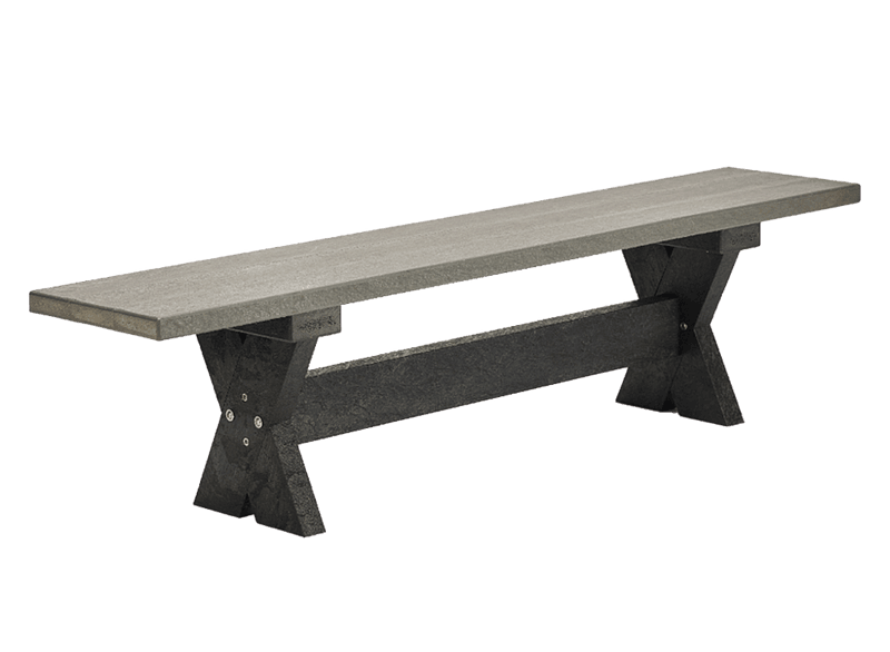 Banc public sans dossier - Bicolor - Modèle Cross