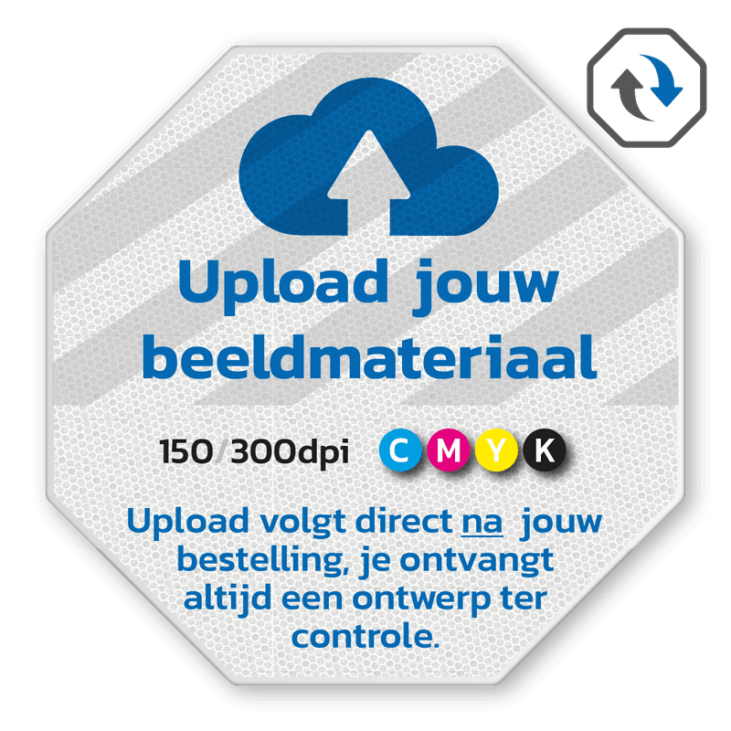 Informatiebord DOR octogonaal reflecterend + eigen opdruk