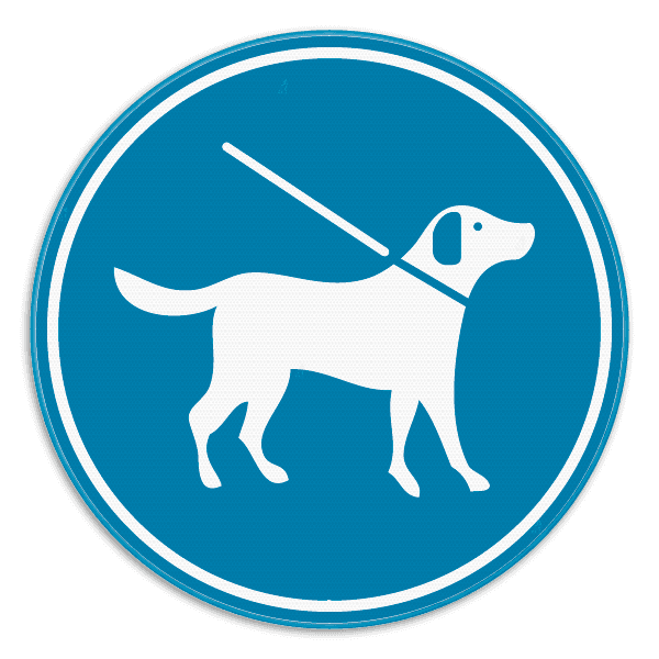 Panneau “Chiens en laisse obligatoires” – signalisation extérieure