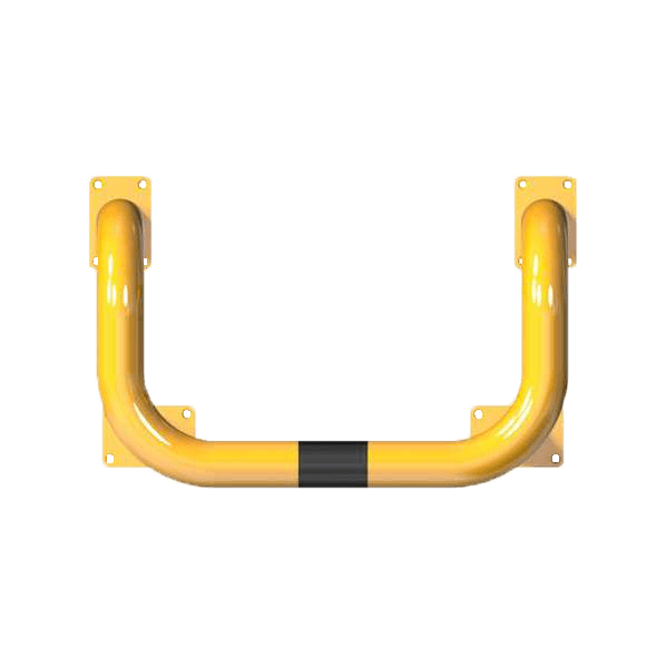 Arceau d’angle en acier Ø 76 mm 350 x 650 x 650 mm – Jaune/noir