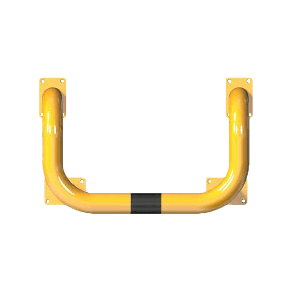 Arceau de protection en U Ø 76 mm 350 x 1 150 x 1 150 mm – Jaune/noir