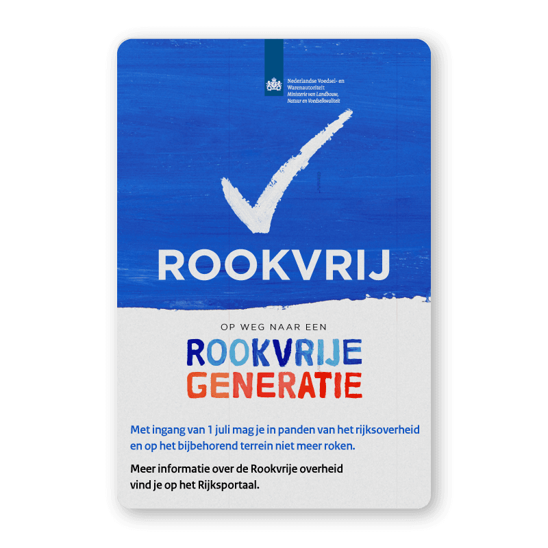 Sticker - Rijksoverheid - Rookvrije Generatie