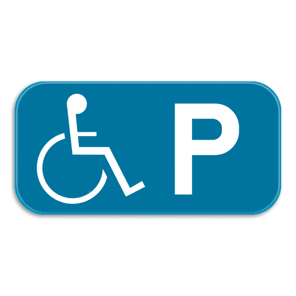 Verkeersbord SB250 - 400x200 mindervaliden