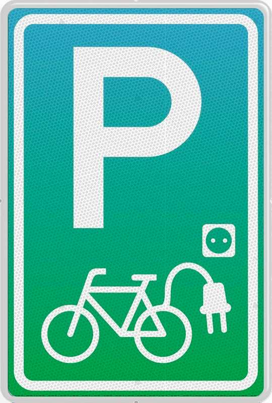 Verkeersbord Velotap RVV BW101_SP20 Oplaadpunt elektrische fiets