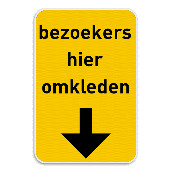 Informatiebord eigen tekst + pictogram