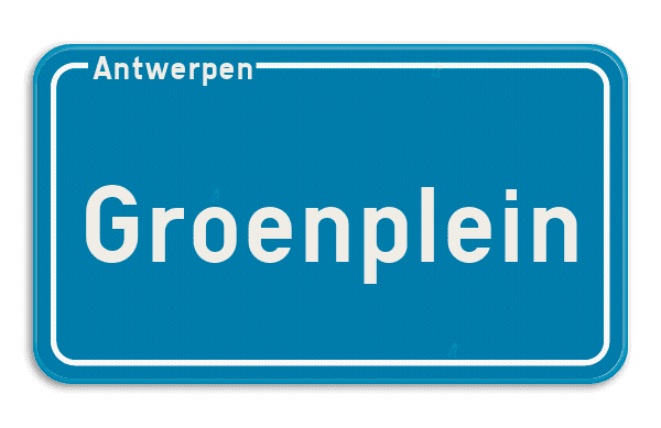 Straatnaambord gepersonaliseerd blauw met plaatsnaam 400x200mm