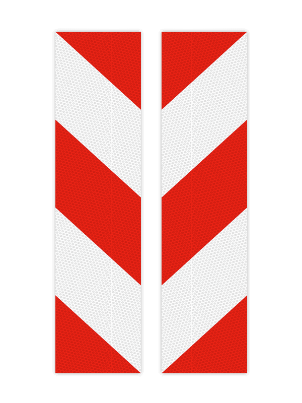 Plaque de balisage réfléchissante rouge/blanc 1000x250mm – Classe 3