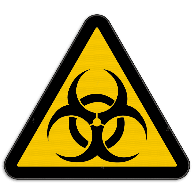 Waarschuwingsbord W009 - Biologisch gevaar