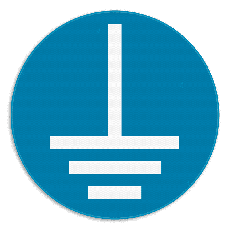 Veiligheidsbord - Aarding verplicht - M005
