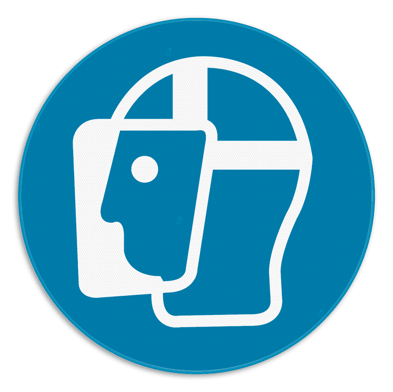 Panneau d'obligation - M013 - Protection obligatoire du visage