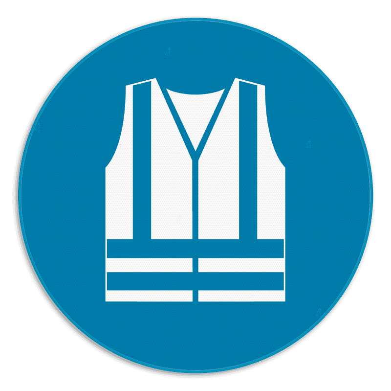 Veiligheidsbord - Veiligheidsvest verplicht - M015