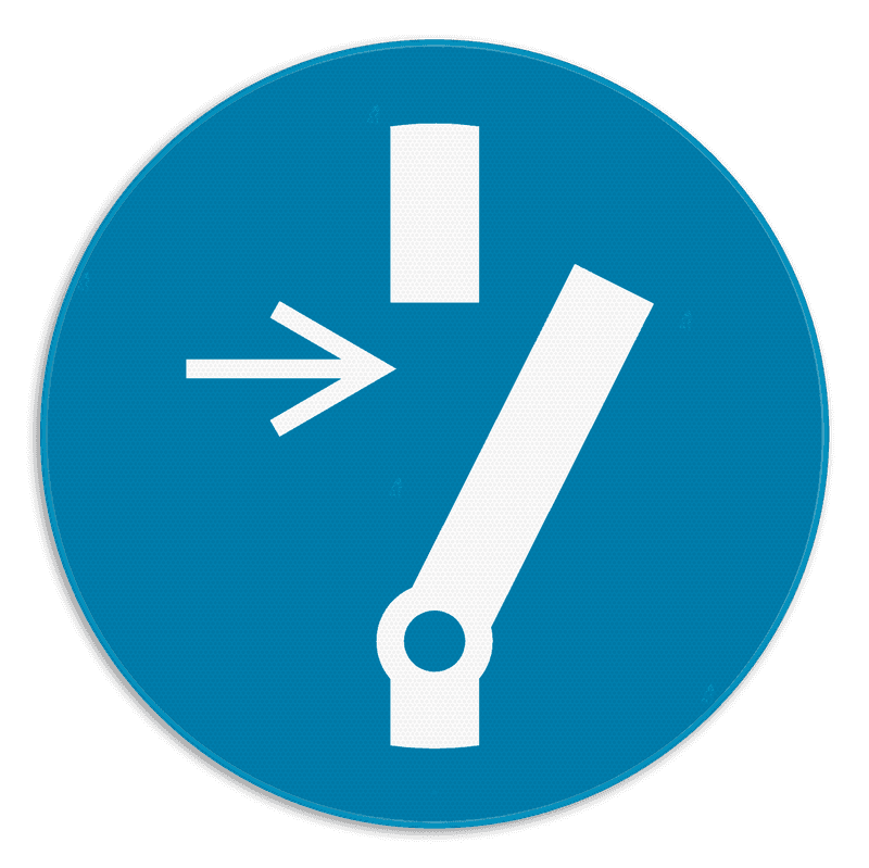 Veiligheidsbord - Verplicht uitschakelen voor aanvang werkzaamheden - M021