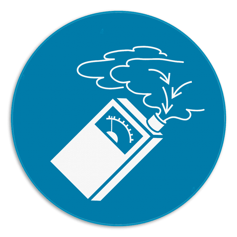 Panneau d'obligation - M048 - Utiliser le détecteur de gaz
