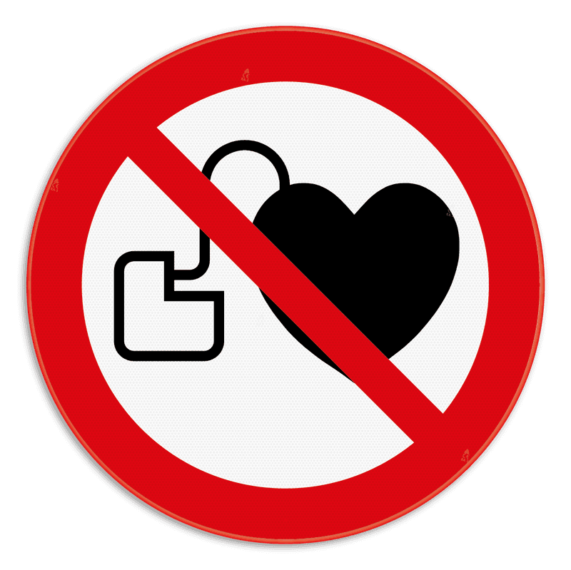 Panneau d'interdiction - P007 - Accès interdit aux personnes portant un stimulateur cardiaque