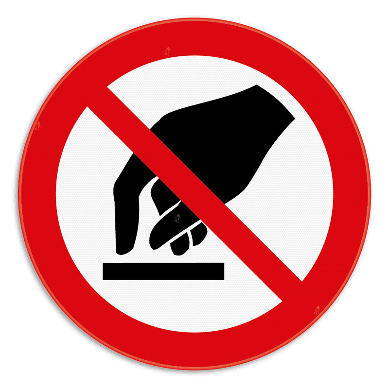 Panneau d'interdiction - P010 - Ne pas toucher