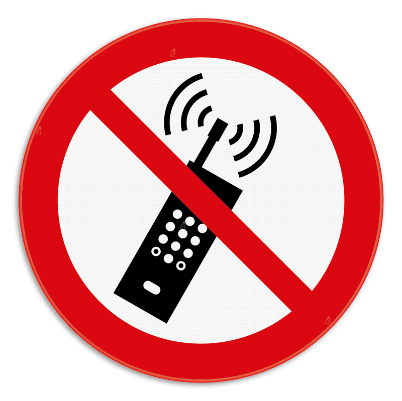 Verbodsbord - Mobiele telefoon verboden - pictogram P013