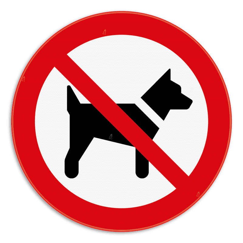 Panneau d'interdiction - P021 - Interdit aux chiens
