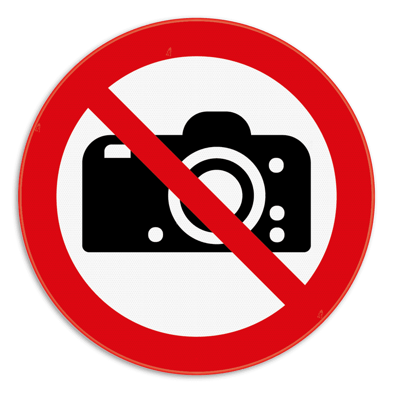 Verbodsbord - Verboden te fotograferen - pictogram P029
