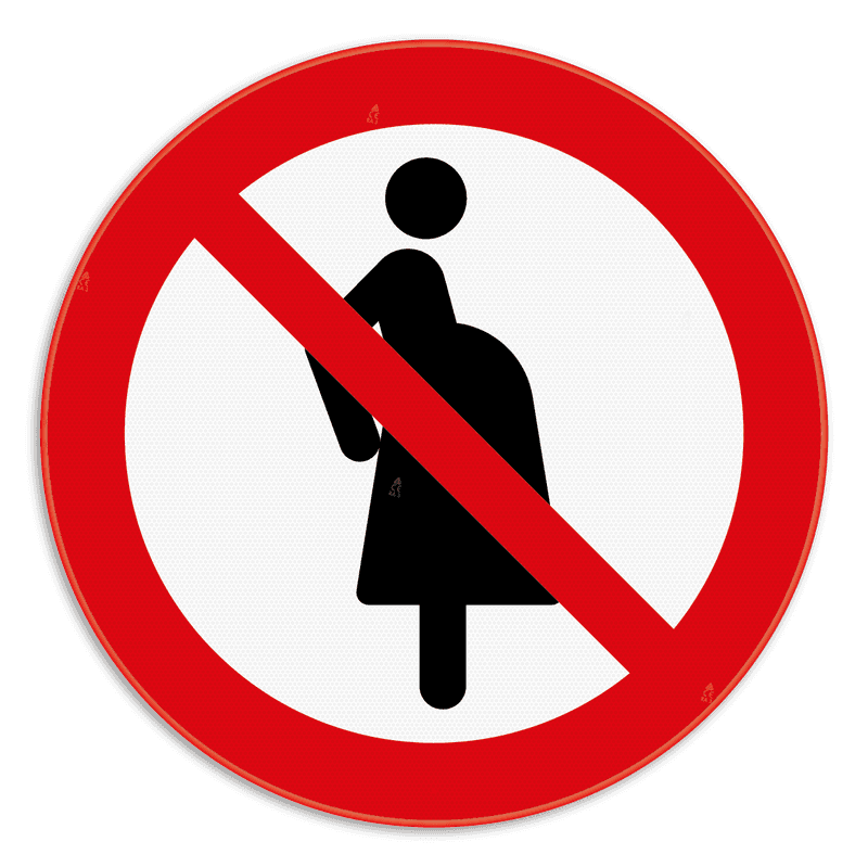 Panneau d'interdiction - P042 - Interdit aux femmes enceintes