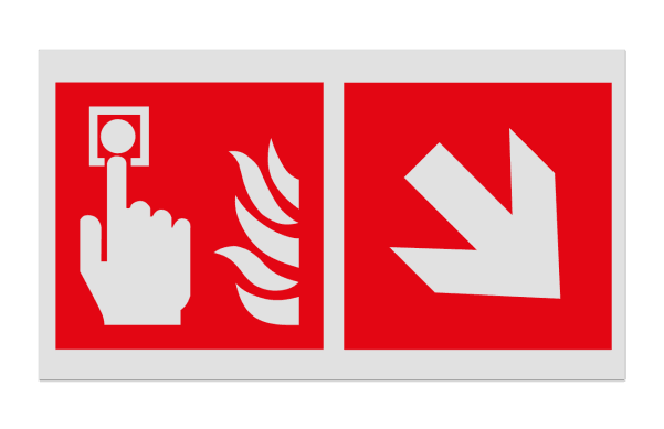 Panneau d'incendie - F005 - Alarme incendie avec flèche