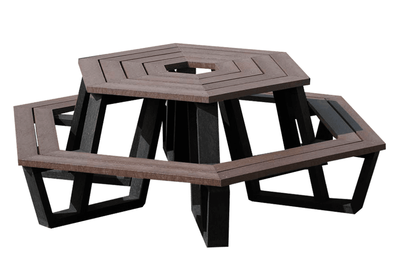 Table de pique-nique ronde - Bicolore - Modèle Roma