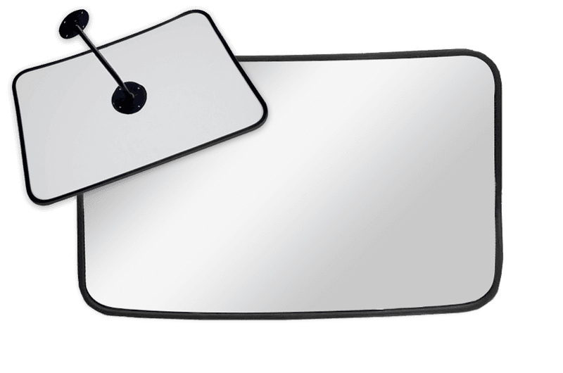 Miroir industriel intérieur rectangulaire 800 x 600 mm – acrylique ou polycarbonate