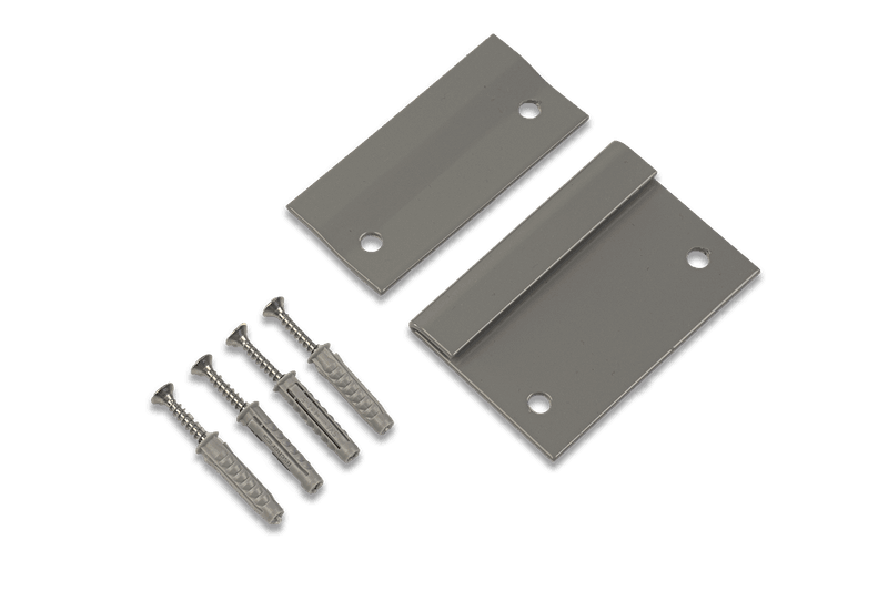 Muurbeugelset voor verkeersbord - RAL7042 aluminium