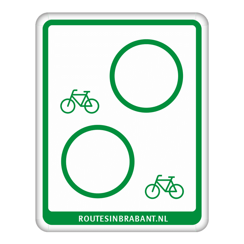 Fietsroutebord DOR 300x380mm - VisitBrabant - type K