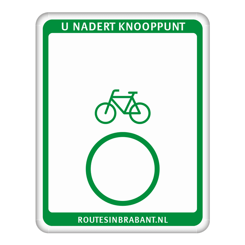 Fietsroutebord DOR 300x380mm - VisitBrabant - type U