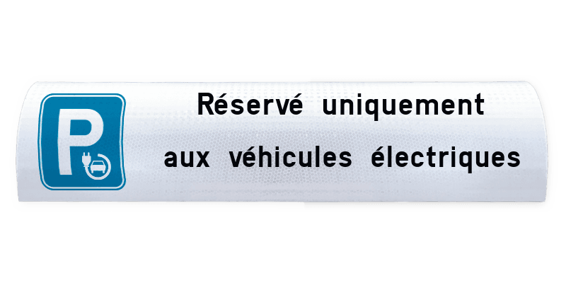 Panneau en Aluminium Personnalisable - Butée de Parking voiture électrique